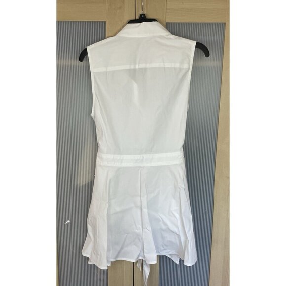 ROSETTA GETTY Apron Wrap Cotton Shirt White Sz 6 Avantgarde Designer Minimalist - Picture 5 of 5